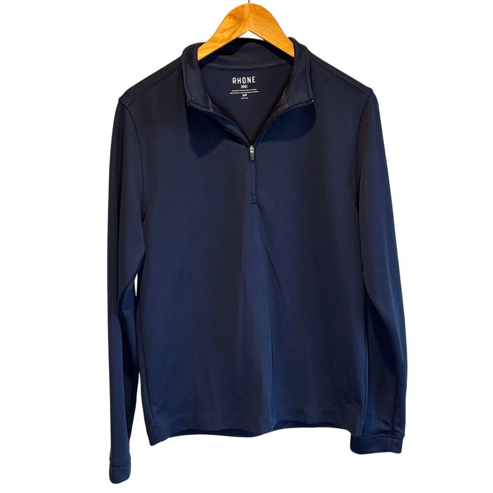 Rhone Navy Commuter 1/4 Zip Sweater - size Small